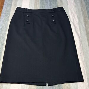 Talbot's Black Button-Accent Pencil Skirt Size 4